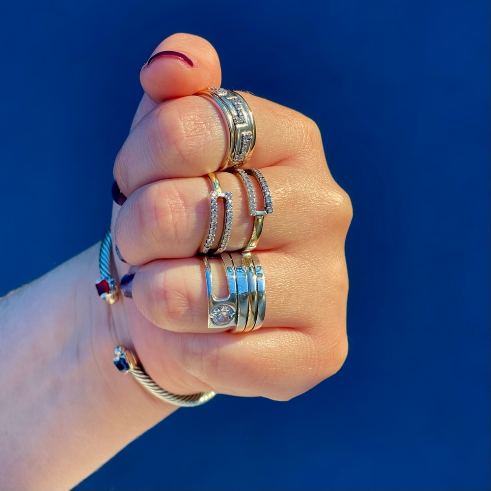Sterling Silver and 14K Gold Rings
